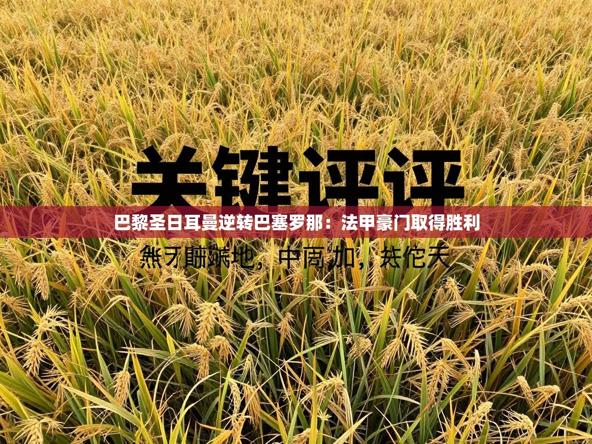 巴黎圣日耳曼逆转巴塞罗那：法甲豪门取得胜利  第2张